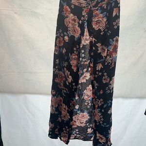 Floral Blue Maxi Skirt